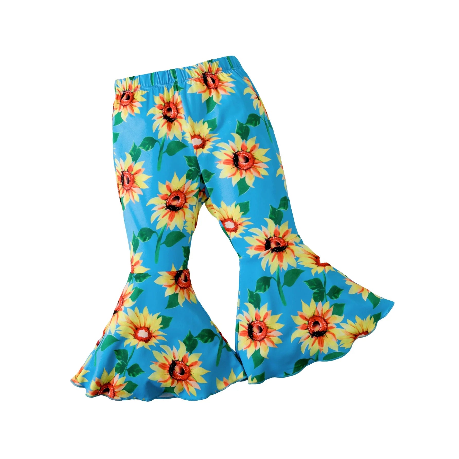 Sunflower Bell-Bottom Pants – Little Miss Sunshine Edition