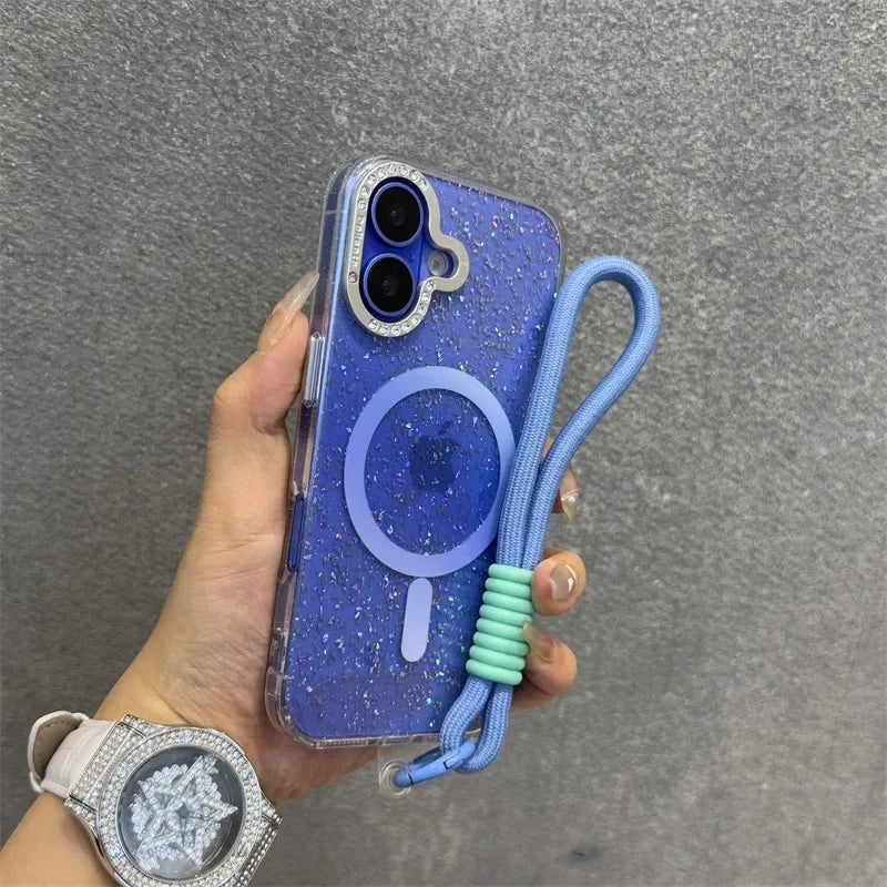 GM GlowTech Luxe Grip Case – Glitter Diamond Edition (Magsafe)