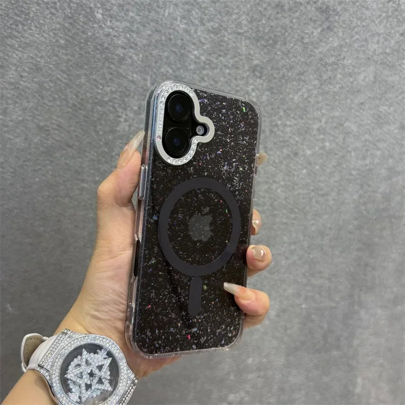 GM GlowTech Luxe Grip Case – Glitter Diamond Edition (Magsafe)