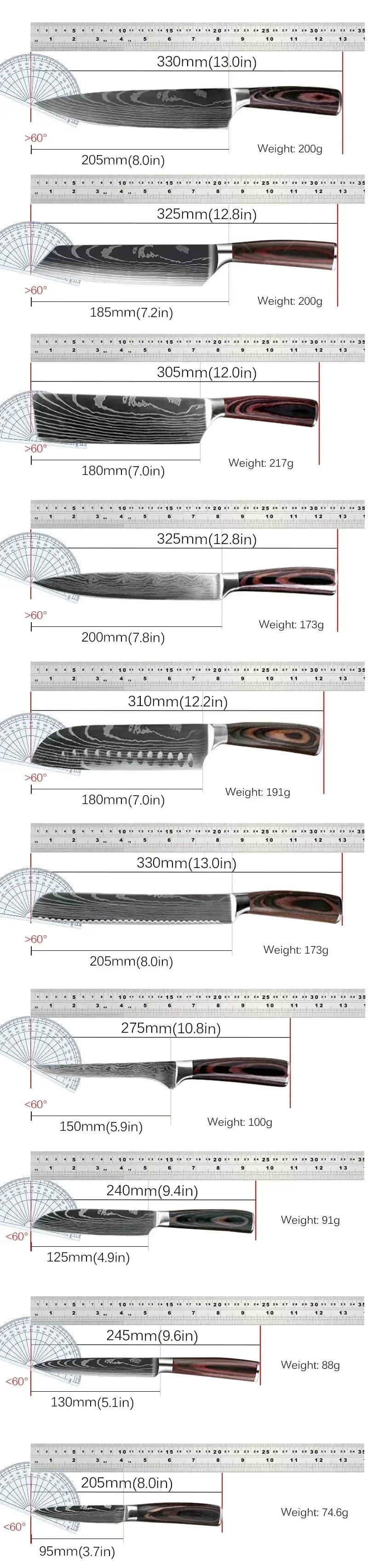 Gracefully Sharp™ Damascus-Style Chef Knife – Roast Ready Edition