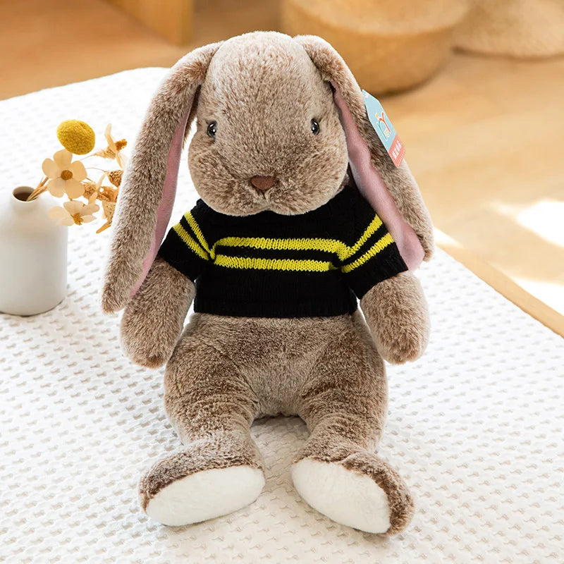 Big Ear Bunny Plush – Soft Stuffed Rabbit in Sweater (35cm / 45cm)
