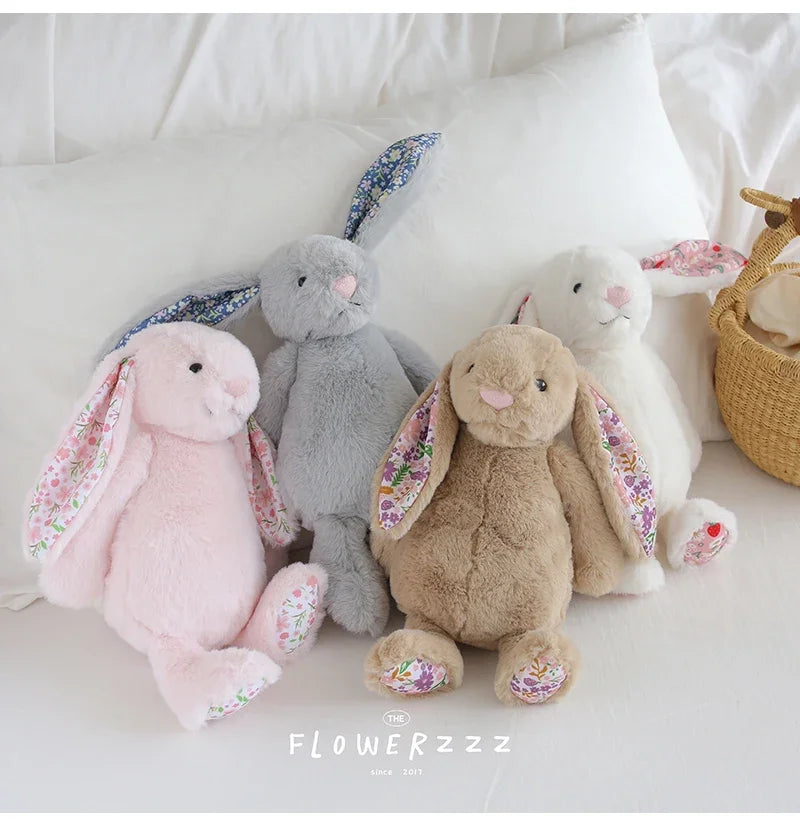 Flora Bunny Plush – Soft Rabbit Toy with Floral Ears (22cm)