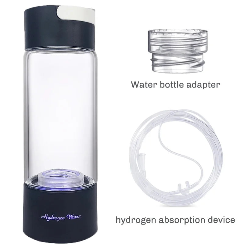 Glow & Go Hydrogen-Rich Water Bottle – USB Rechargeable Wellness Cup with Titanium Filter