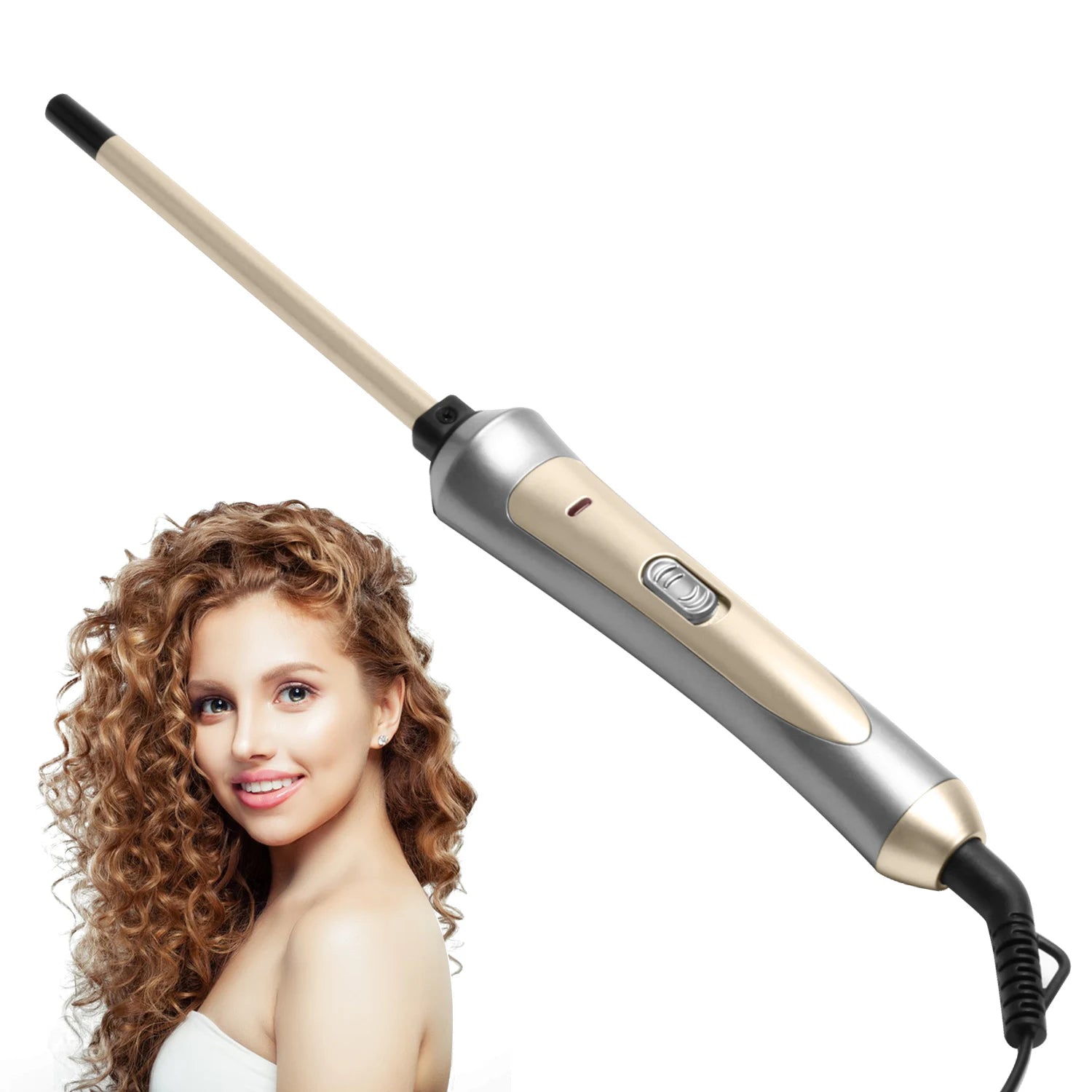 Glow & Go 9mm Precision Curl Wand – Defined Curls, Anytime