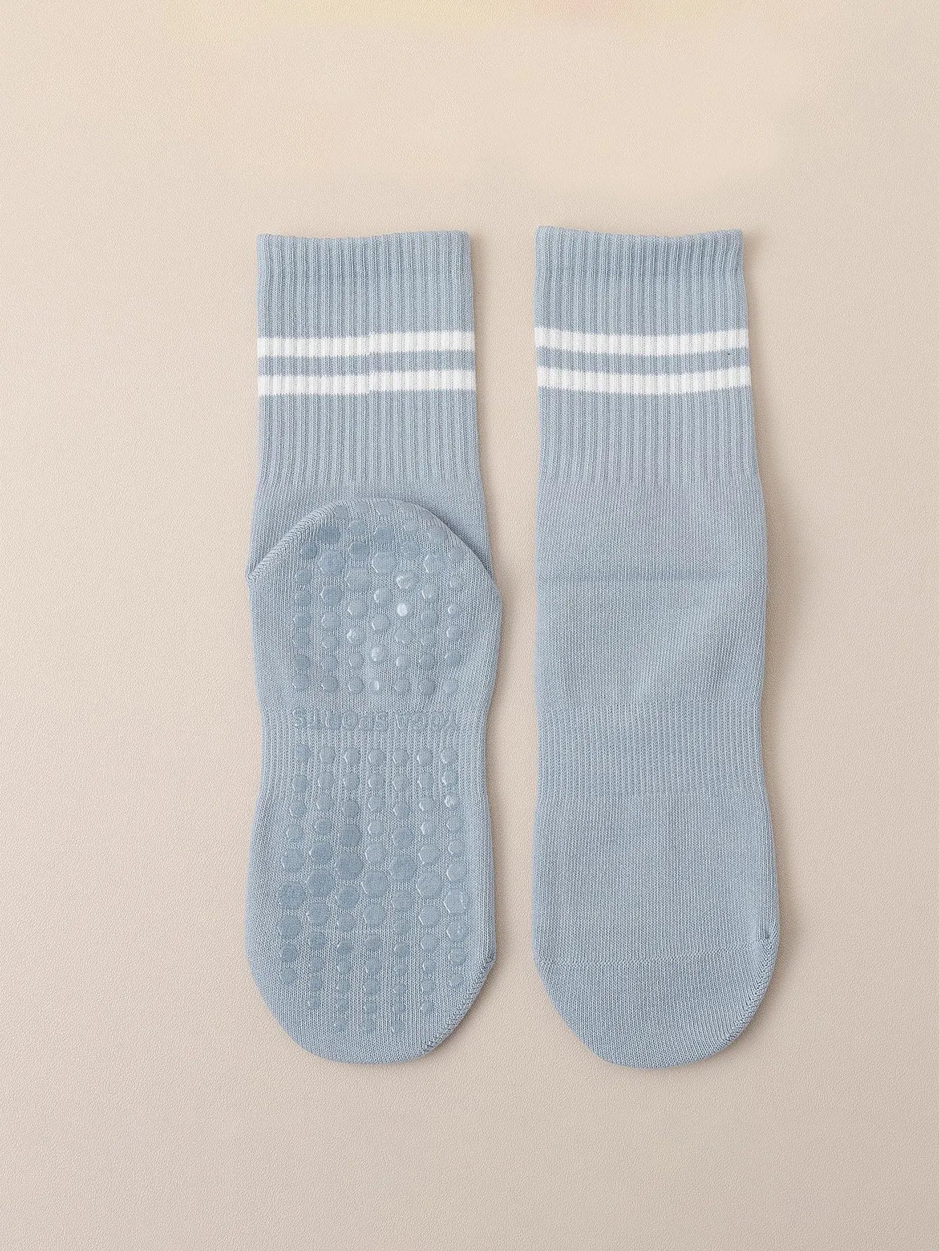 Glow & Go Non-Slip Pilates & Yoga Socks – 4 Pairs with Grips for Stability and Comfort