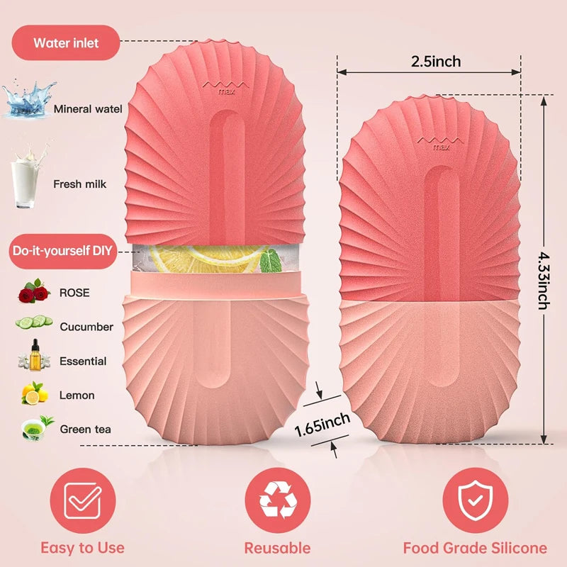 Gracefully Glowing Ice Face Roller – Silicone Mold for Puffiness & Pore Tightening