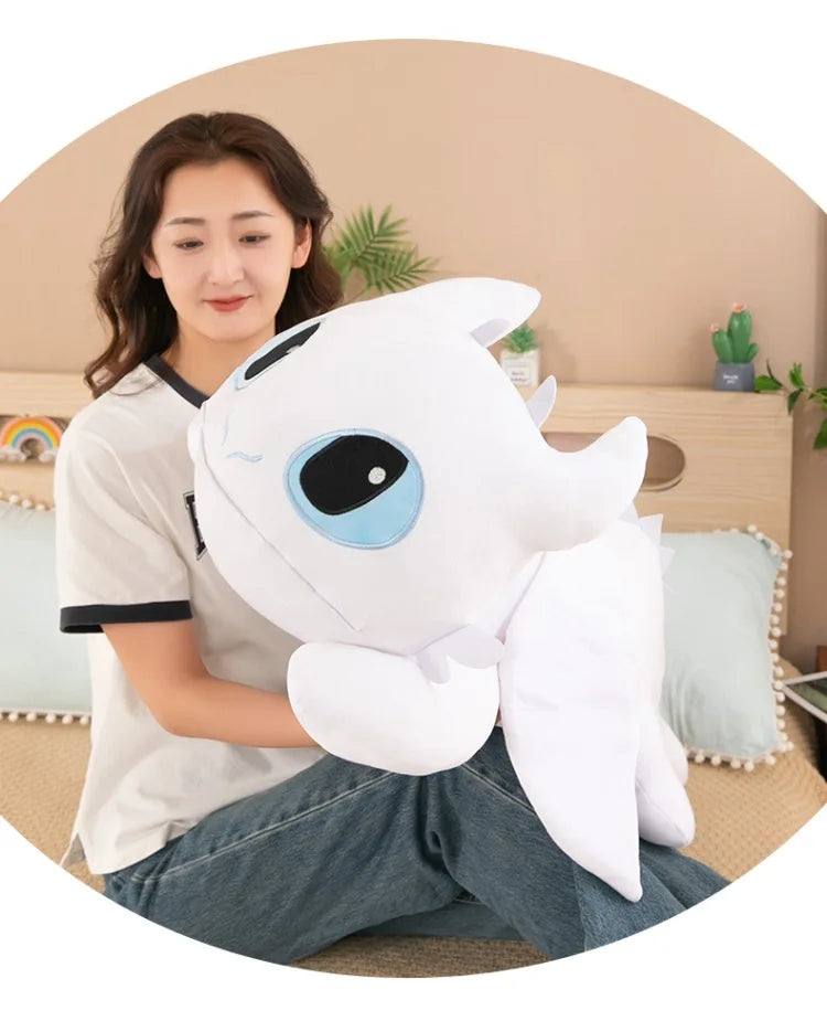 Night & Light Dragon Plush – 40cm Lying Stuffed Toy (Toothless Style)