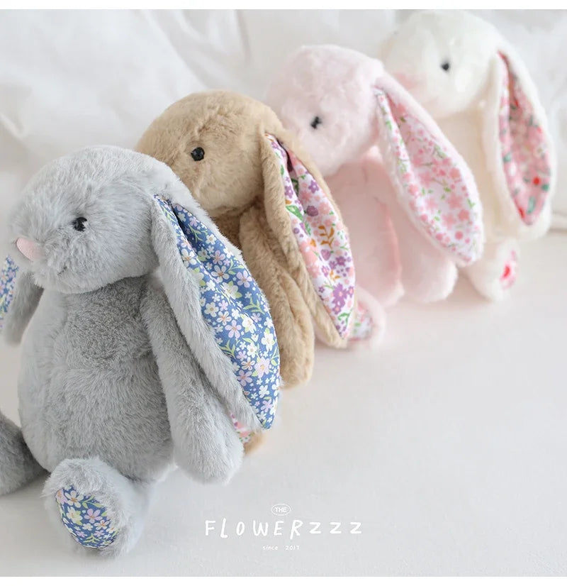 Flora Bunny Plush – Soft Rabbit Toy with Floral Ears (22cm)