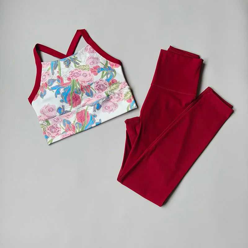2-Piece Women’s Yoga & Gym Set – Sports Bra + High-Waist Leggings