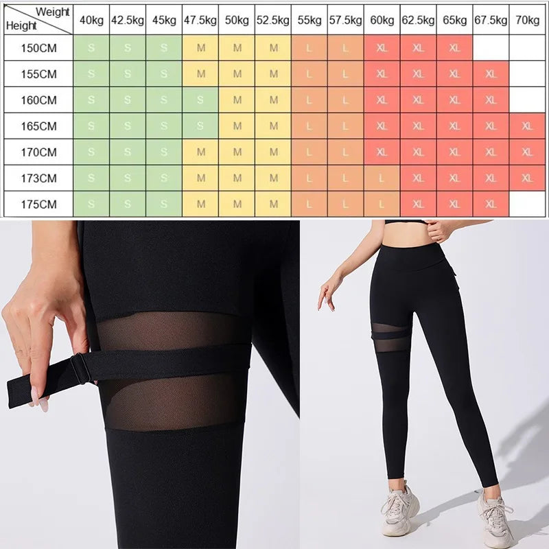 High Waist Mesh Pocket Gym Leggings | Breathable & Stretchy | Different Colors to Choose From