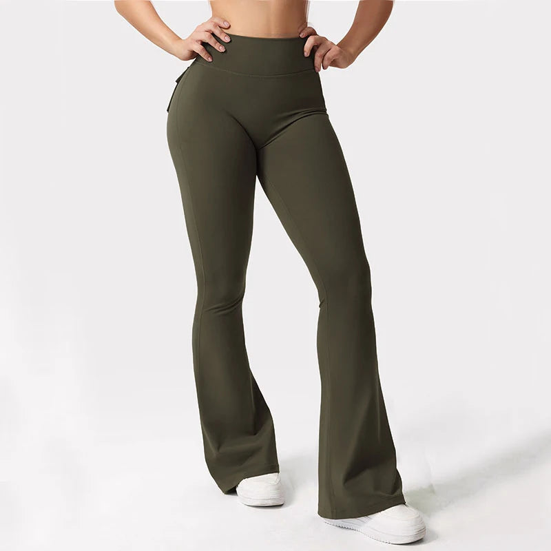 Wide-Leg Yoga Pocket Leggings