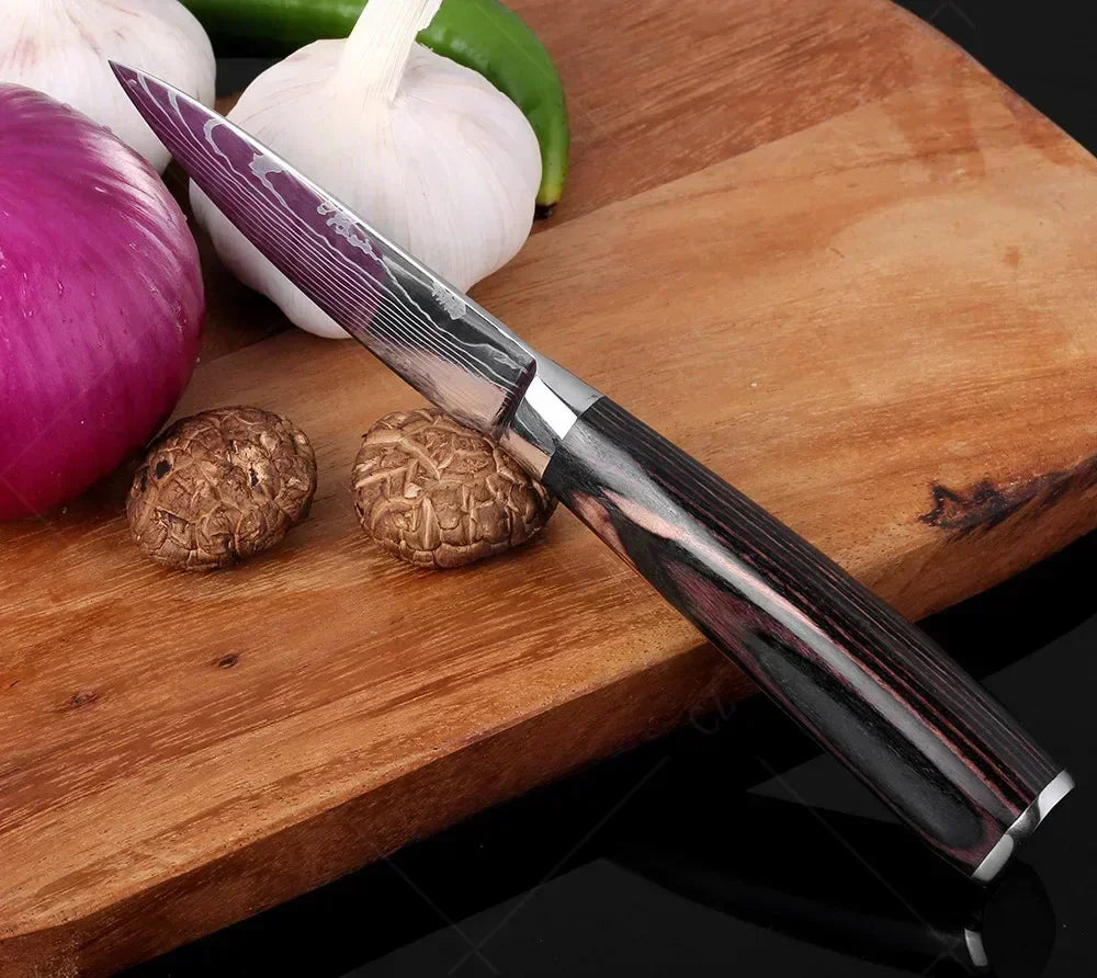 Gracefully Sharp™ Damascus-Style Chef Knife – Roast Ready Edition