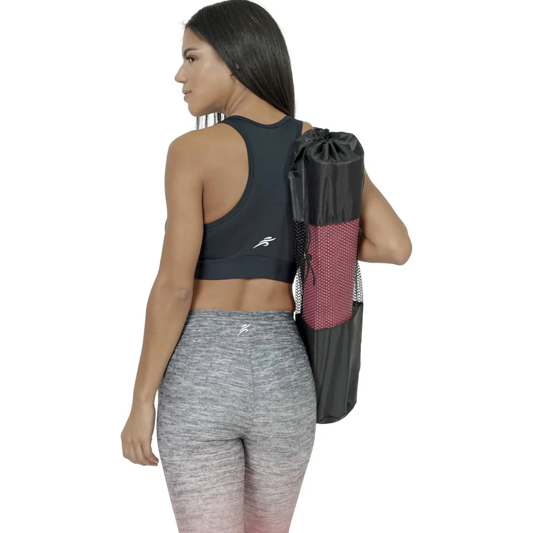 Glow & Go Breathable Yoga Mat Bag – Adjustable Shoulder Strap & Mesh Storage