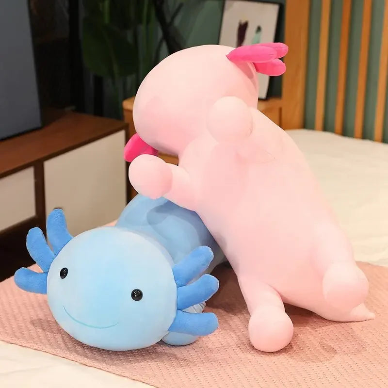 Axolotl Plush Pillow – 30cm Soft Salamander Toy in Pastel Colors