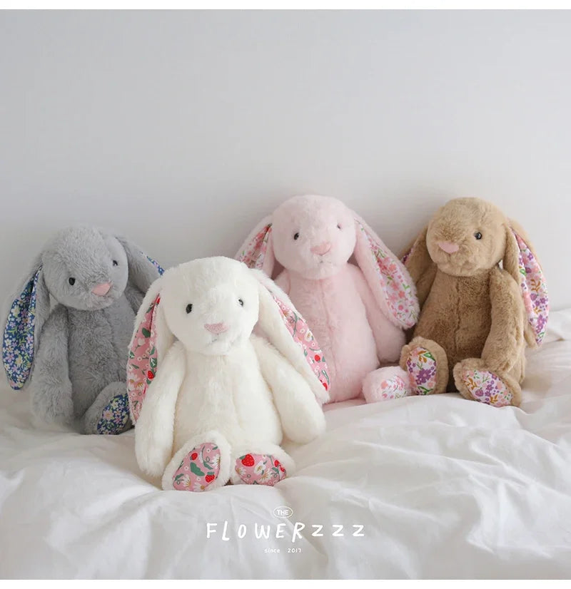 Flora Bunny Plush – Soft Rabbit Toy with Floral Ears (22cm)