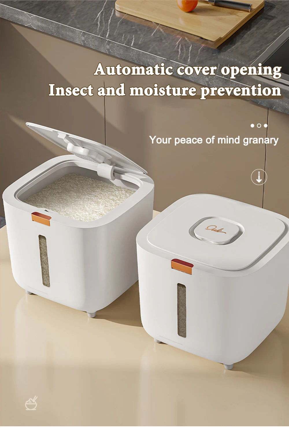 Gracefully Sealed™ Insect-Proof Grain Storage Bin – 5kg/10kg
