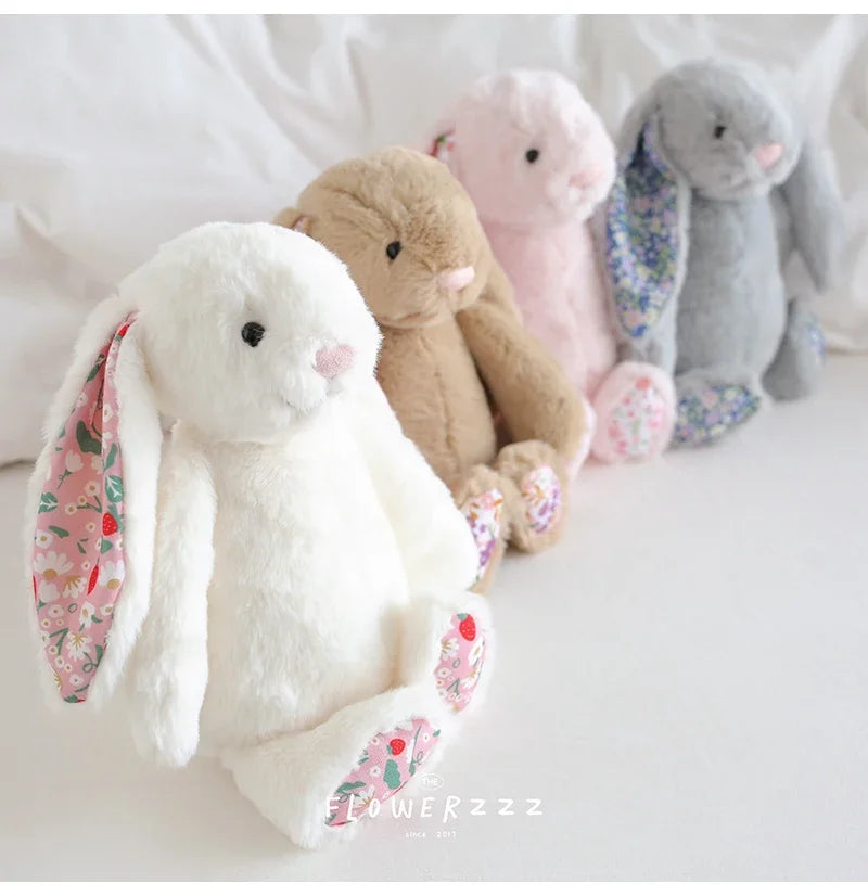 Flora Bunny Plush – Soft Rabbit Toy with Floral Ears (22cm)