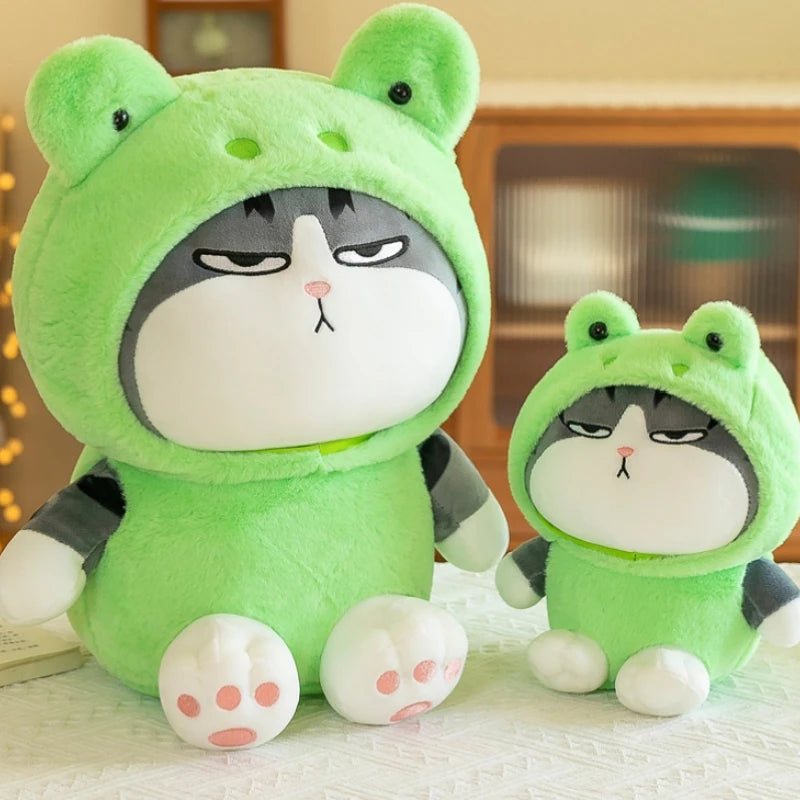 Squish Friends Hoodie Cat Plushies – Bunny, Panda & Frog