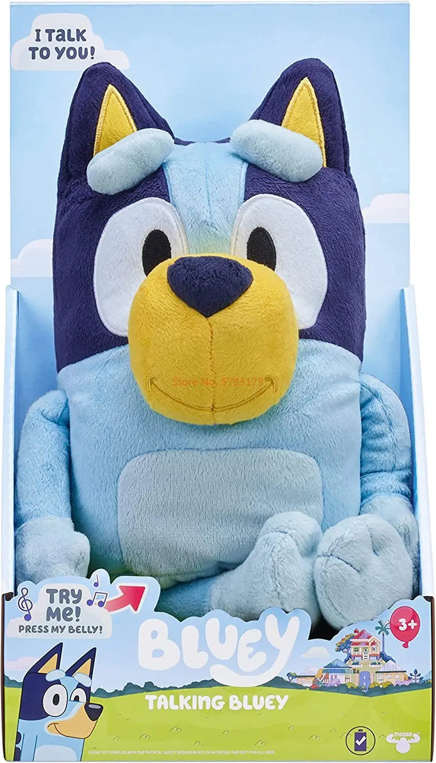 Bluey Talking Plush Toy Collection – Sound-Activated Cartoon Dogs (Gift Boxed)