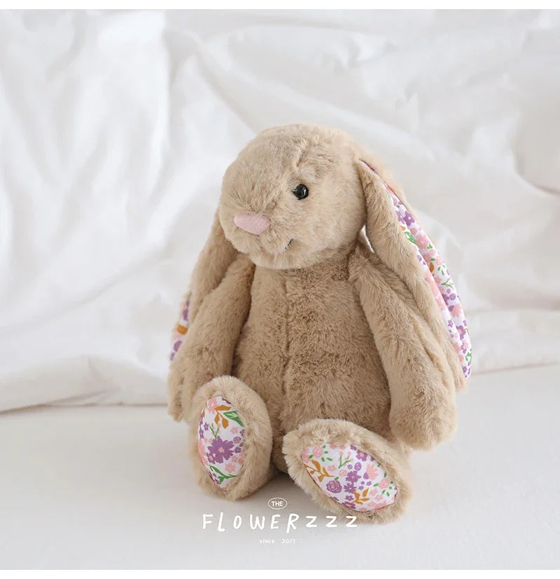 Flora Bunny Plush – Soft Rabbit Toy with Floral Ears (22cm)