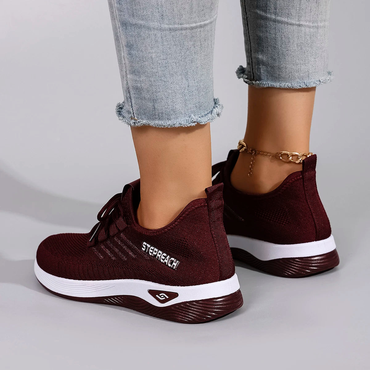 Spring & Autumn Women’s Casual Lace-Up Sneakers – Comfortable, Breathable, Lightweight & Wear-Resistant Sports Shoes