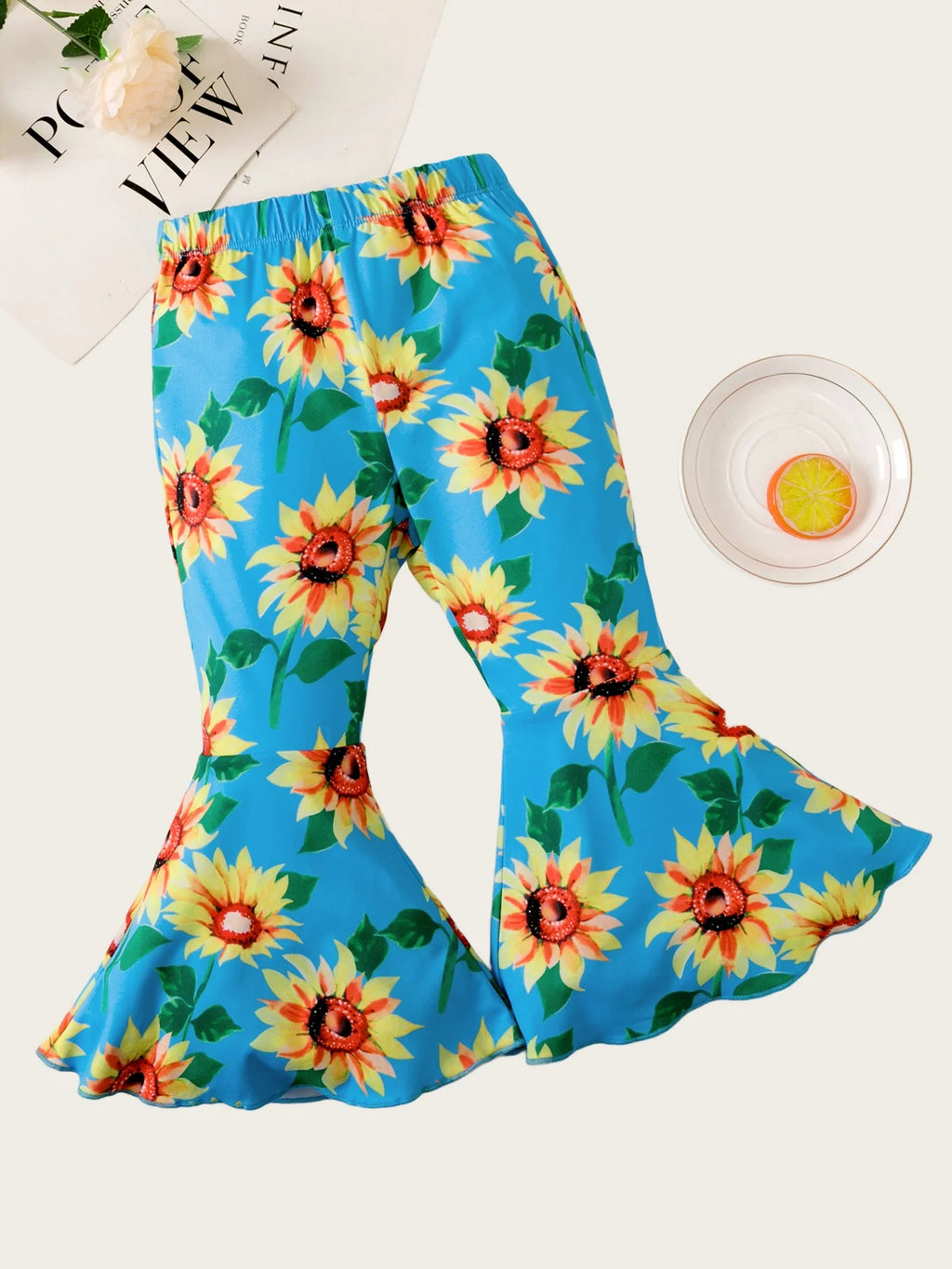 Sunflower Bell-Bottom Pants – Little Miss Sunshine Edition