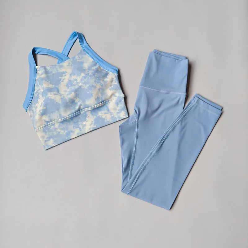 2-Piece Women’s Yoga & Gym Set – Sports Bra + High-Waist Leggings