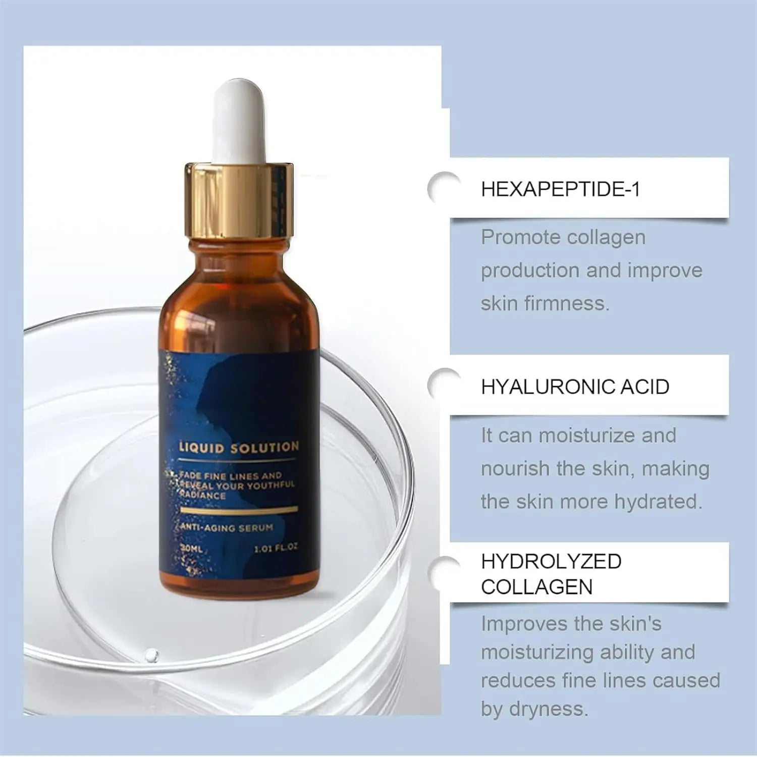 Gracefully Glowing™ Liquid Collagen Peptide Serum – Firming, Hydrating & Age-Defying Elixir (30ml)