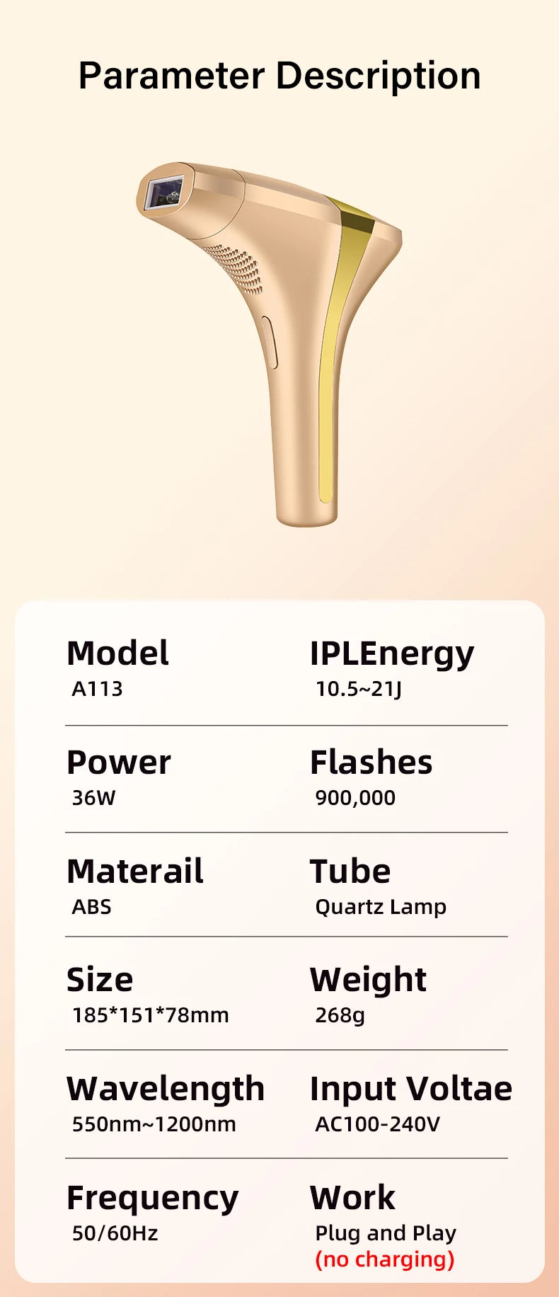 Gracefully Glowing 4-in-1 Ice IPL Hair Removal & Skin Rejuvenation Device