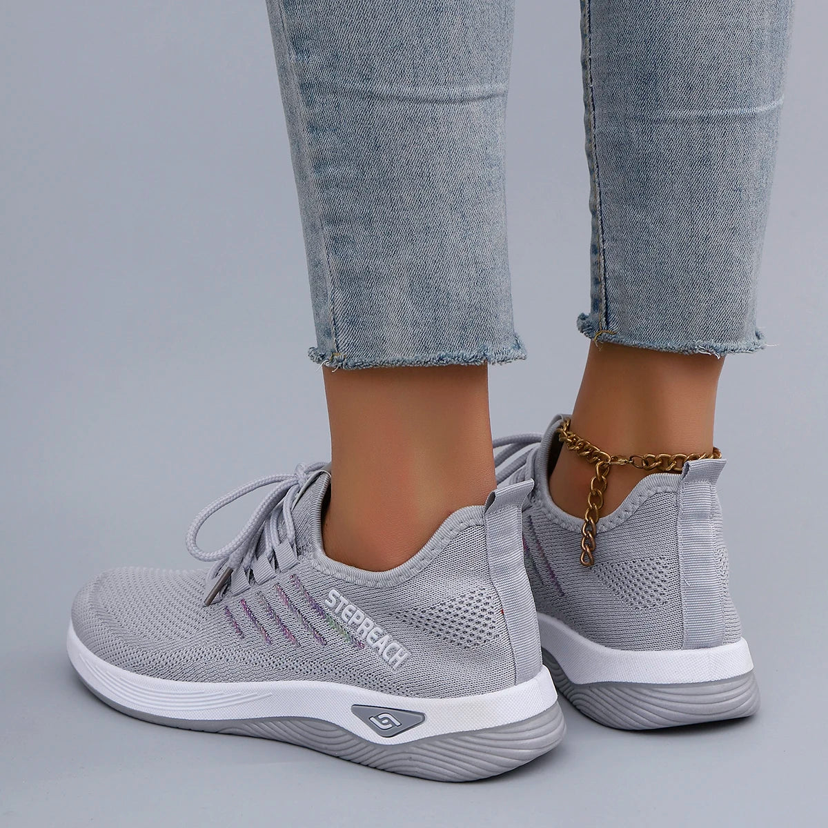 Spring & Autumn Women’s Casual Lace-Up Sneakers – Comfortable, Breathable, Lightweight & Wear-Resistant Sports Shoes