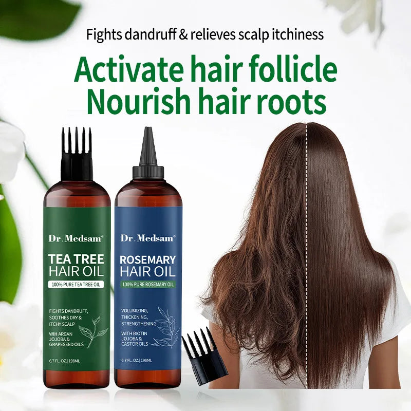 🧴 Gracefully Glowing Herbal Hair Oil – Choose Rosemary or Tea Tree