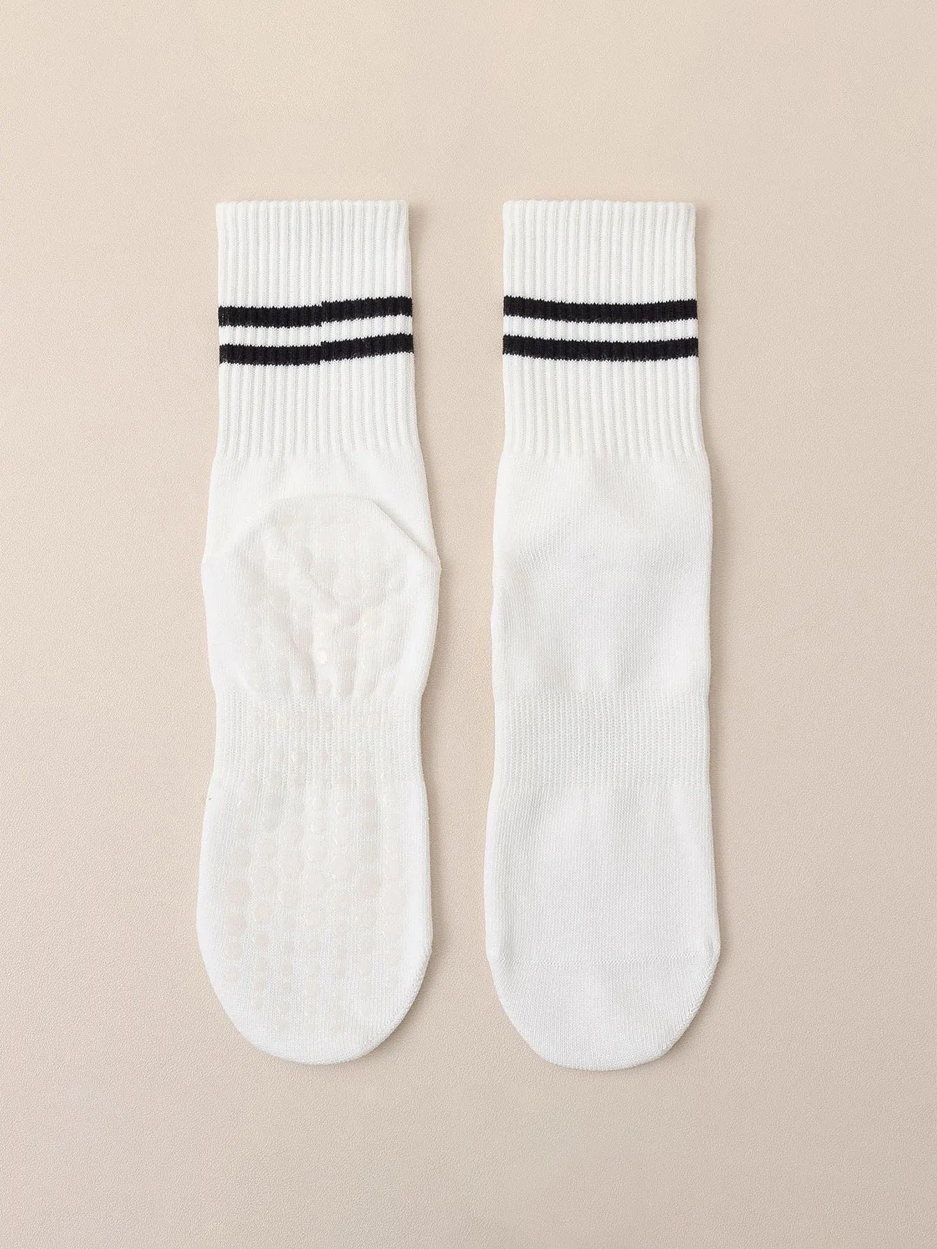Glow & Go Non-Slip Pilates & Yoga Socks – 4 Pairs with Grips for Stability and Comfort