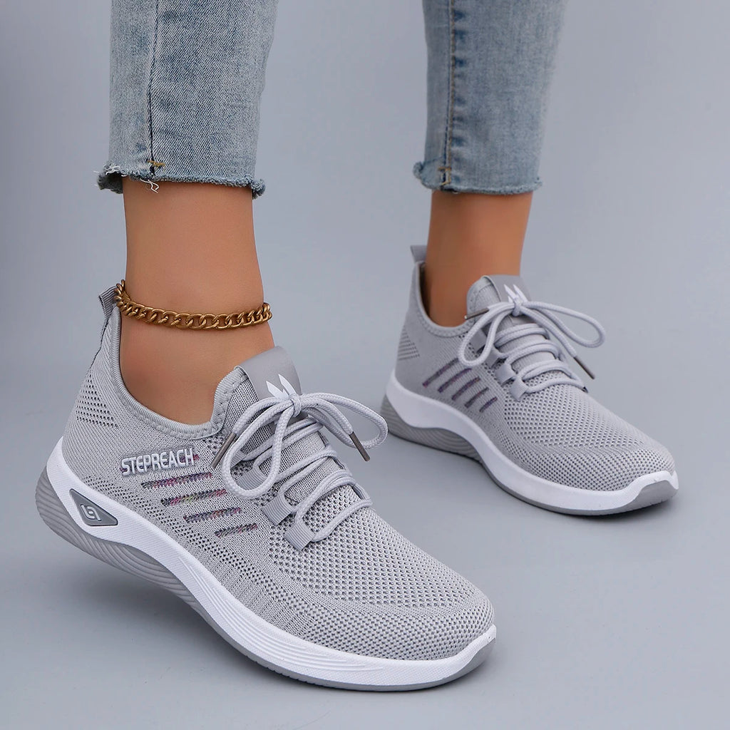 Spring & Autumn Women’s Casual Lace-Up Sneakers – Comfortable, Breathable, Lightweight & Wear-Resistant Sports Shoes