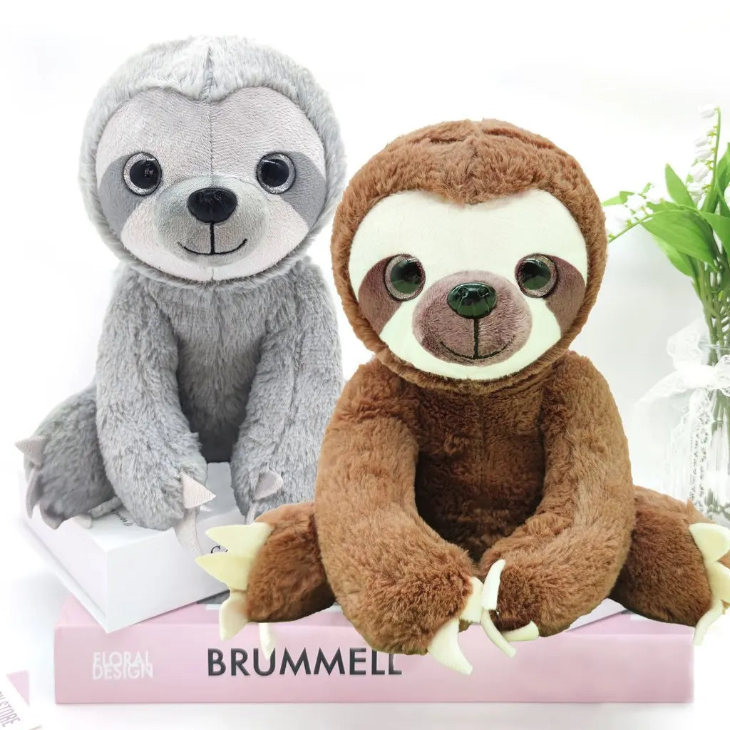 Snuggle Sloth Plush – Ultra-Soft Stuffed Animal (Grey or Brown)