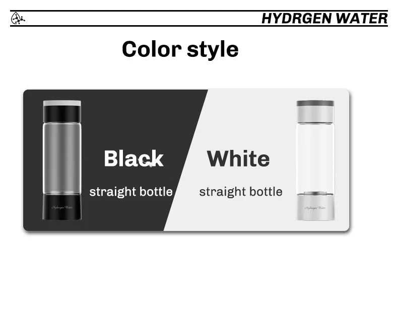 Glow & Go Hydrogen-Rich Water Bottle – USB Rechargeable Wellness Cup with Titanium Filter