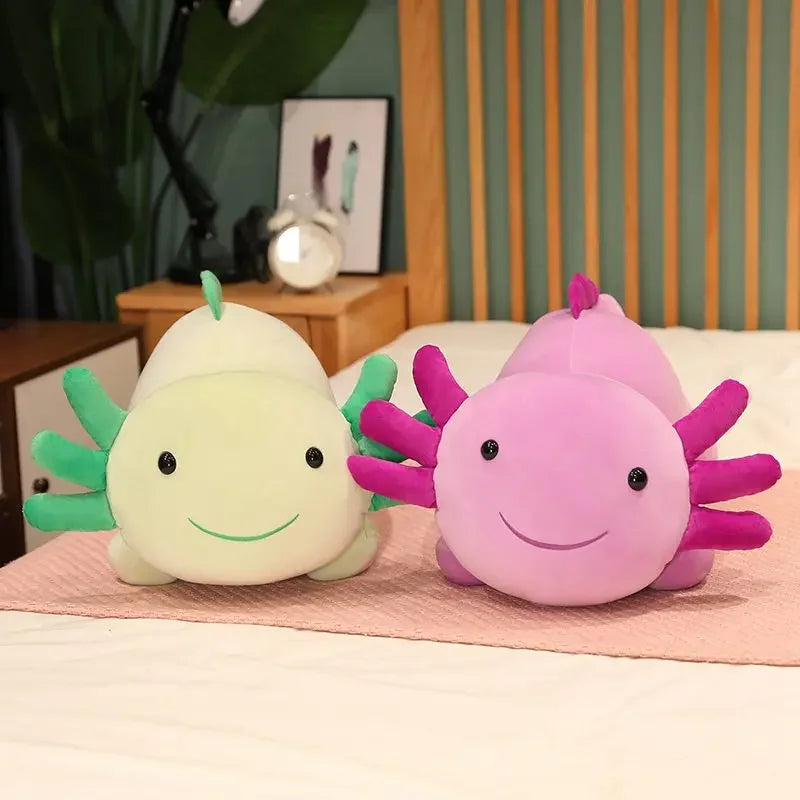 Axolotl Plush Pillow – 30cm Soft Salamander Toy in Pastel Colors