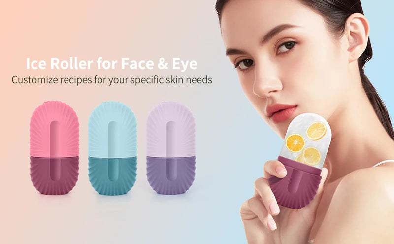 Gracefully Glowing Ice Face Roller – Silicone Mold for Puffiness & Pore Tightening