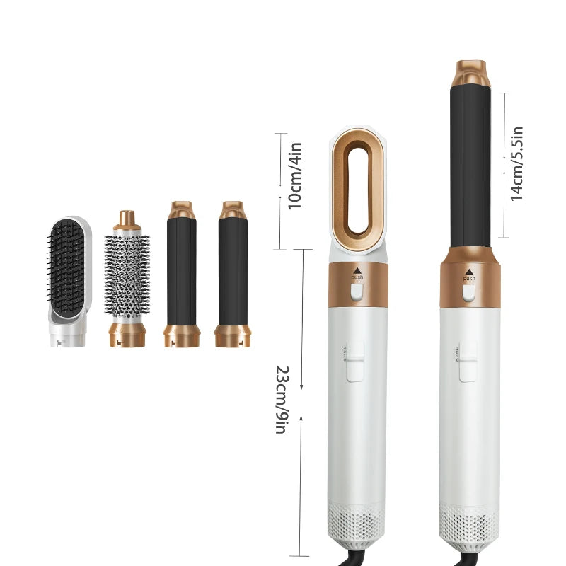 ✨ 5-in-1 Hair Styling Set – Volume, Curls & Shine Without the Heat Damage