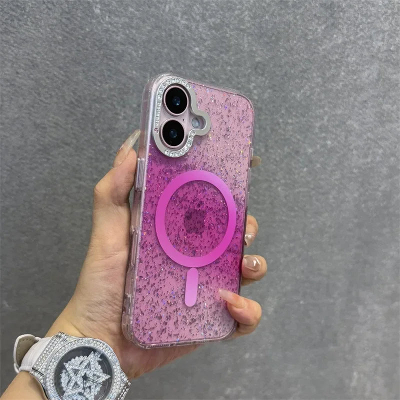 GM GlowTech Luxe Grip Case – Glitter Diamond Edition (Magsafe)