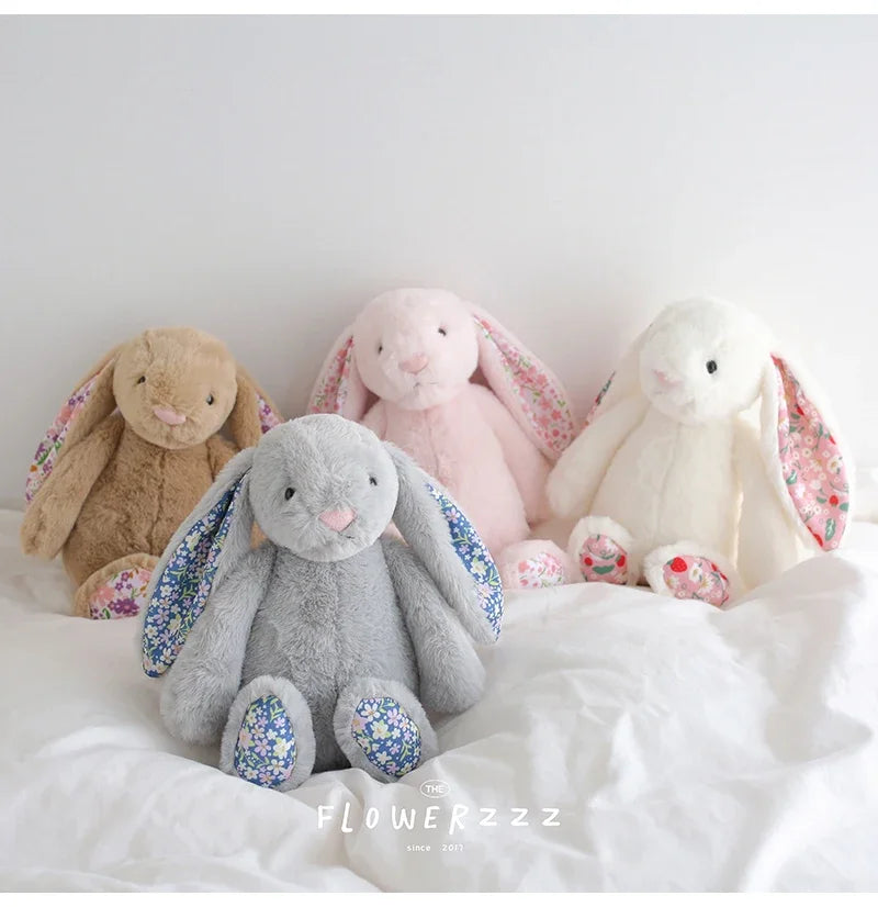 Flora Bunny Plush – Soft Rabbit Toy with Floral Ears (22cm)