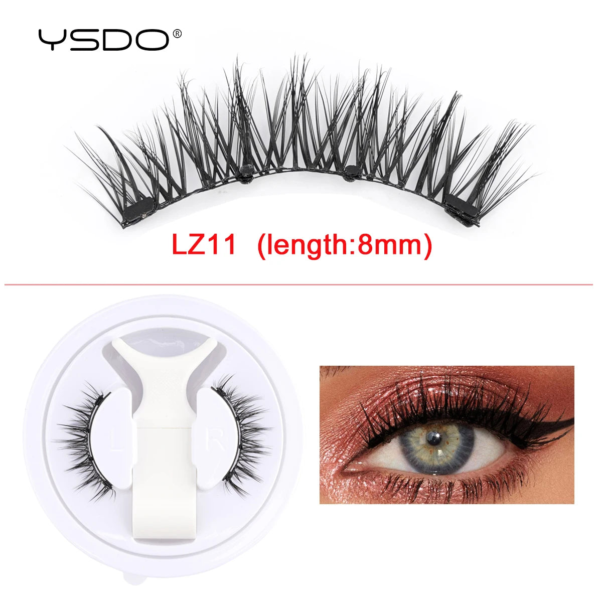 Gracefully Glowing™ Magnetic 3D Mink Lashes – Reusable, No-Glue Winged Lashes with Applicator