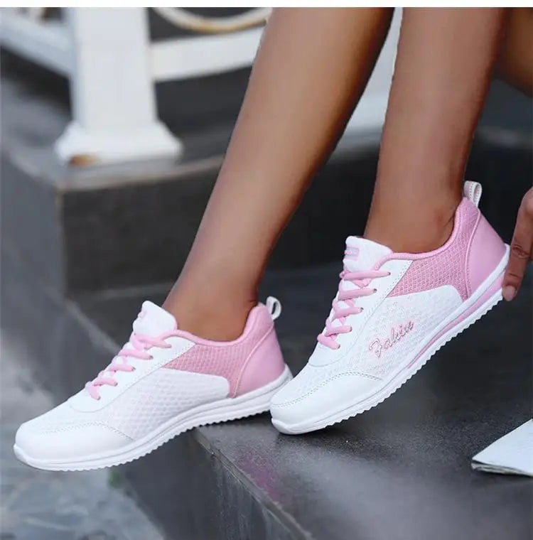 Women's Sneakers Comfortable Women's Shoes Fashion Women's Summer Sneakers Mesh Sneaker Woman Lace-Up Tennis Designer Shoes
