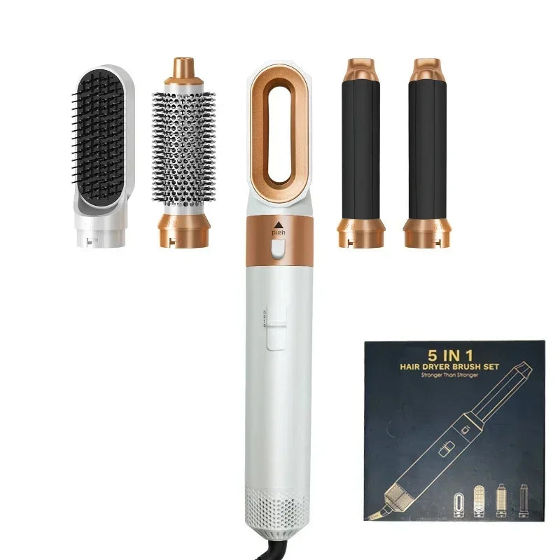 ✨ 5-in-1 Hair Styling Set – Volume, Curls & Shine Without the Heat Damage