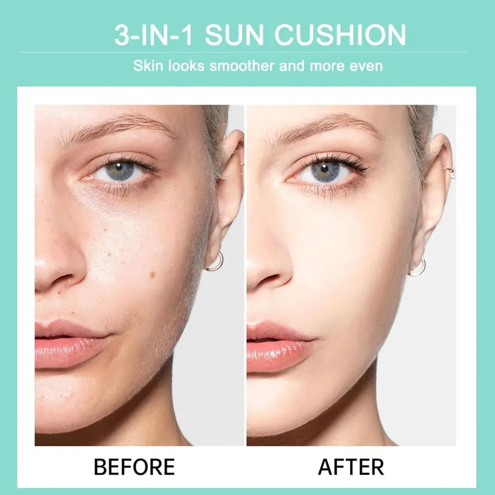 Gracefully Glowing™ SPF60 Tinted Sun Cushion – Oil-Free BB Cream with Dewy Finish & Soothing Hydration (Compact)