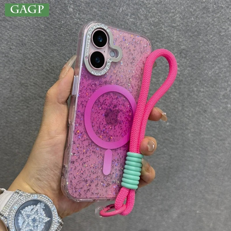 GM GlowTech Luxe Grip Case – Glitter Diamond Edition (Magsafe)