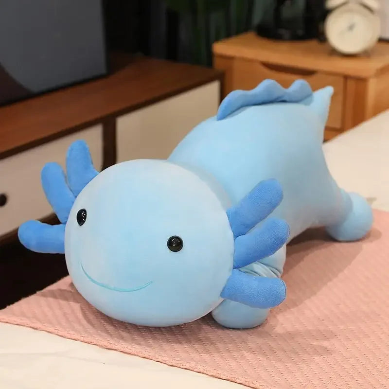 Axolotl Plush Pillow – 30cm Soft Salamander Toy in Pastel Colors