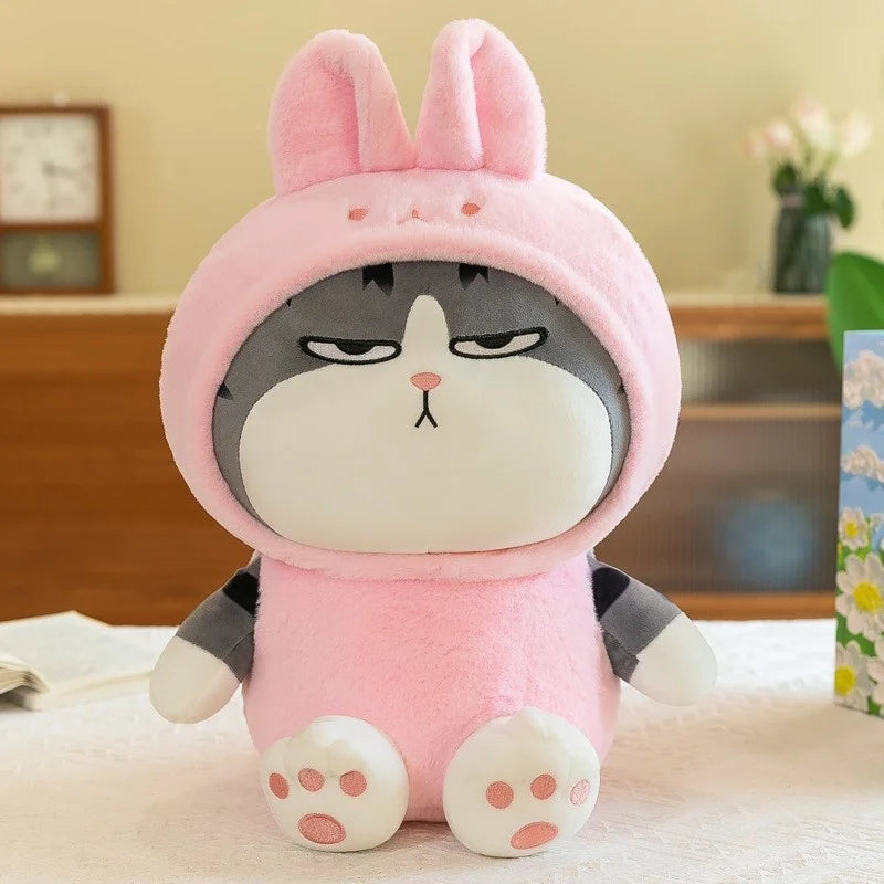 Squish Friends Hoodie Cat Plushies – Bunny, Panda & Frog