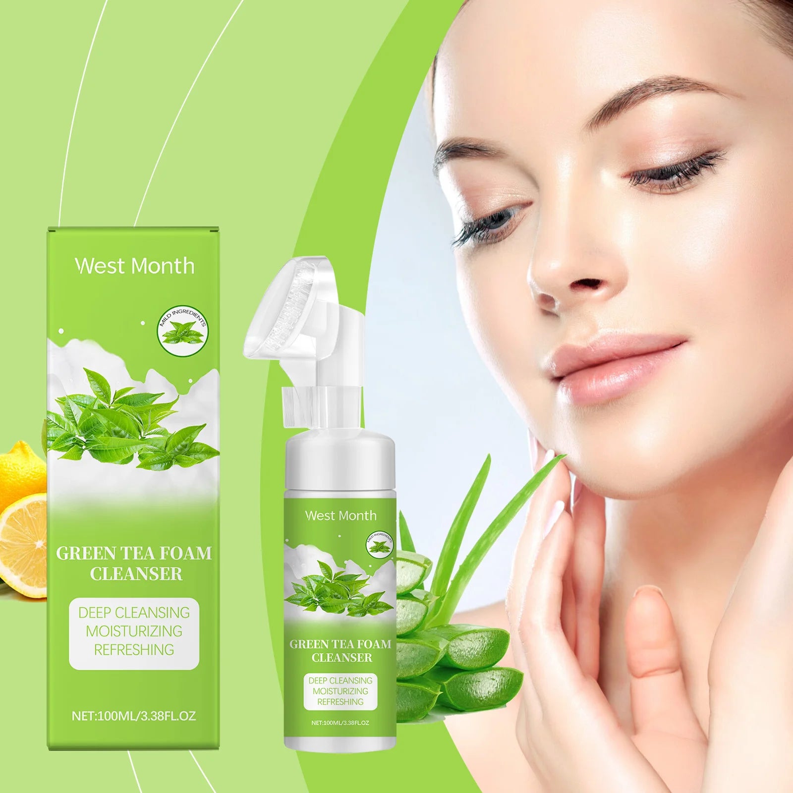 Botanical Glow Green Tea Cleanser – Purify & Refresh (100ml)